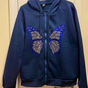 It is soft from inside the size is XL and thick and cozy for the winter